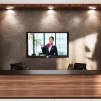Office Lobby with TV