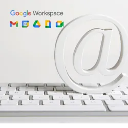 @ symbol on keyboard with Google Workspace in Upper left